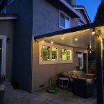 How to hang string lights on a covered patio?