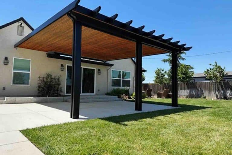 Patio Cover - wood grain panel